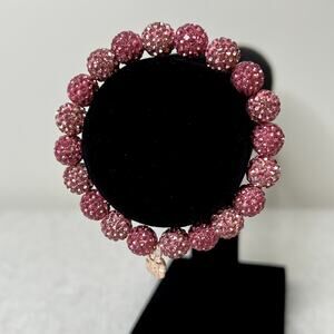 Me to We Pink Rhinestone Shamballa Bracelet